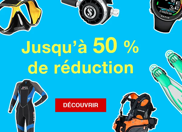 Matériel de plongée en déstockage – visuel promotion bons plans