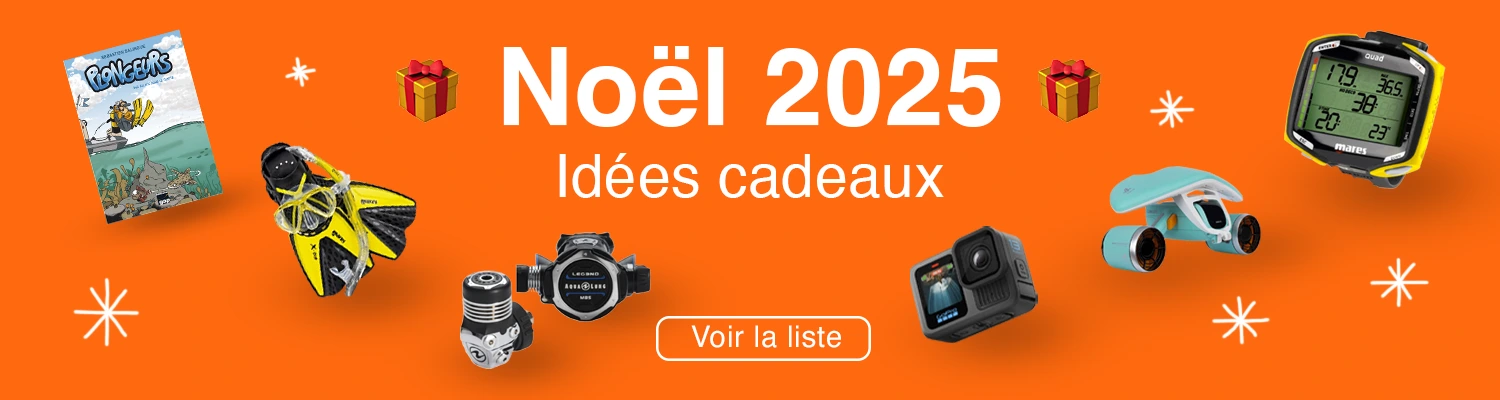 bandeau orange liste de cadeaux denoel pour plongeur